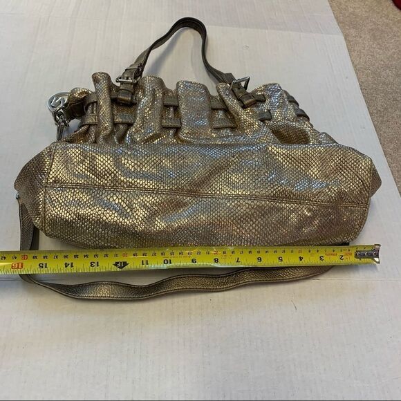 MICHAEL Kors gold snakeskin Edie shoulder bag - Picture 5 of 15